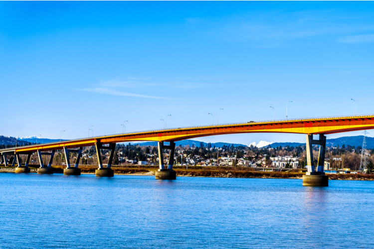 Mission Bridge connecting Abbotsford and Mission