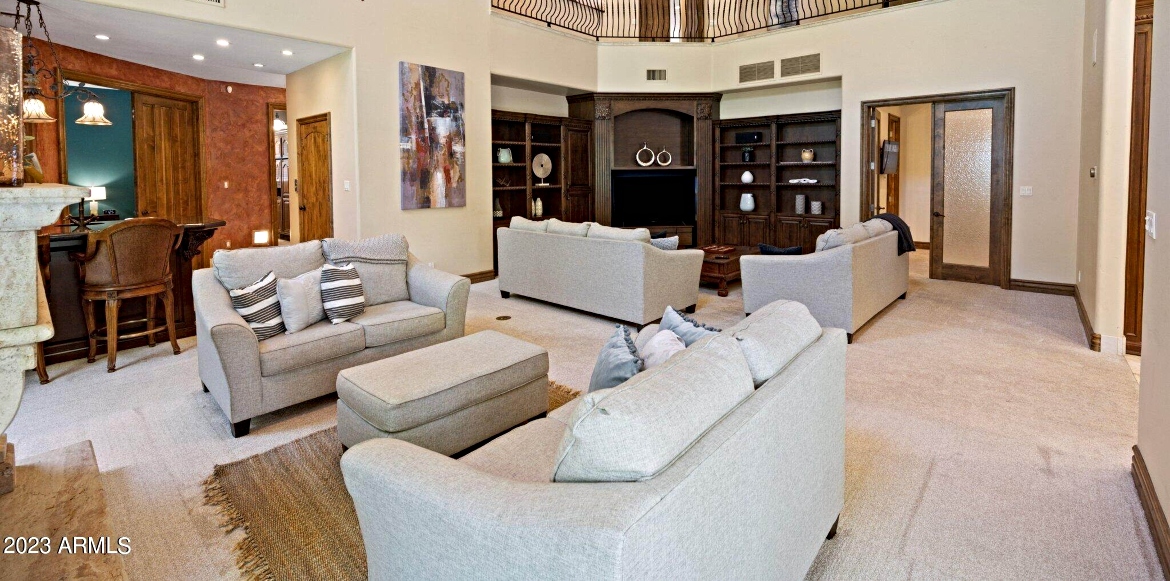 cozy living room in a Phoenix rental house