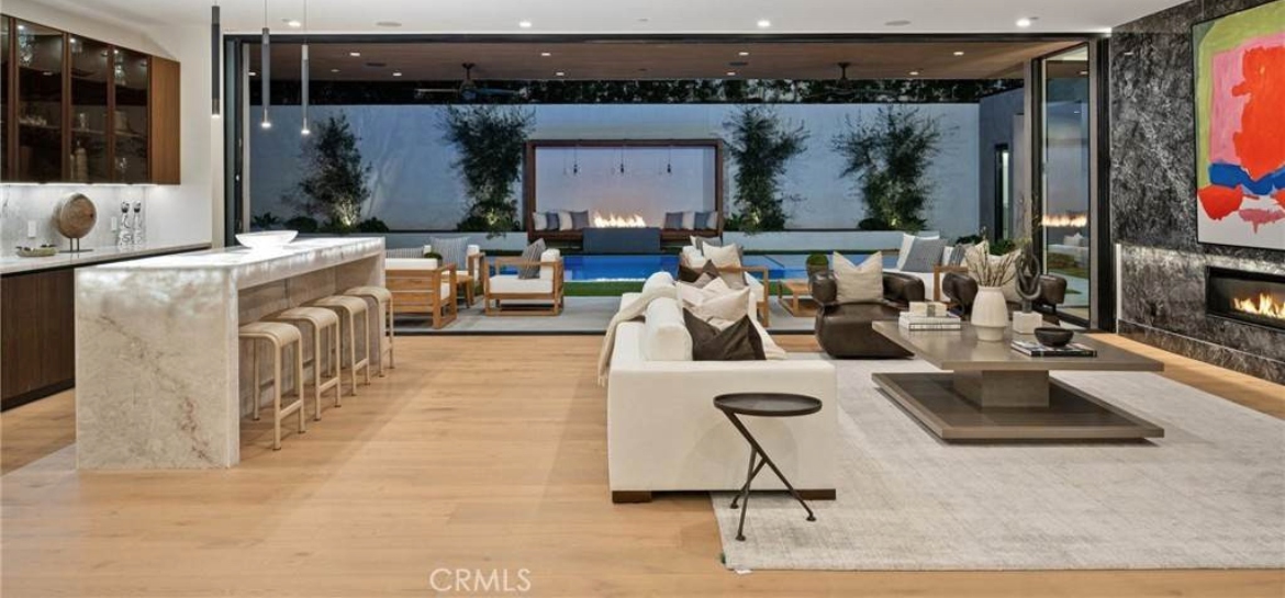 open space in a big luxury los angeles rental house