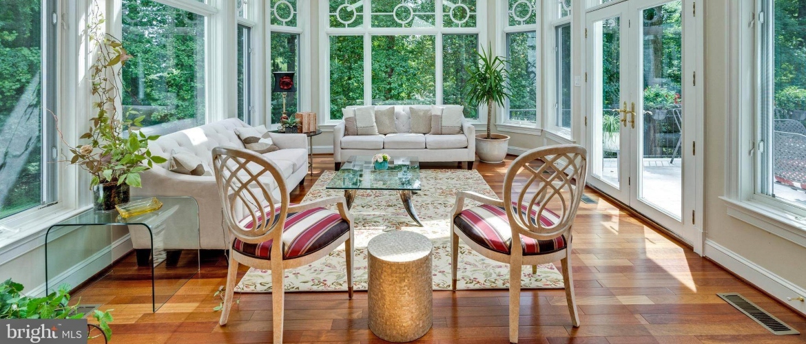 natural light and big windows in a house for rent in bethesda maryland