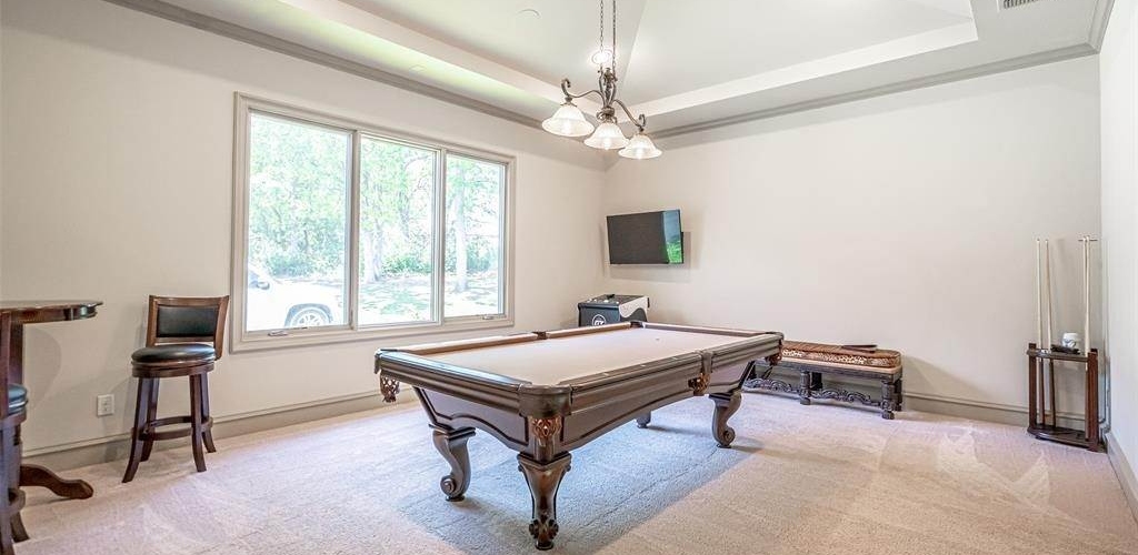 game room in a magnificent Somerset Estates house for rent in fort worth tx