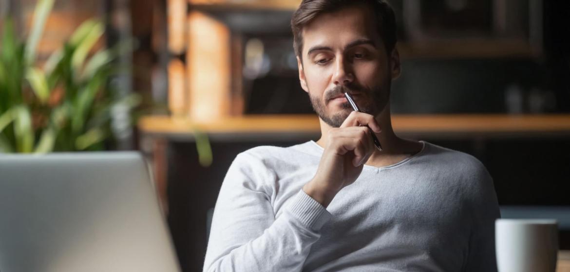 pensive man