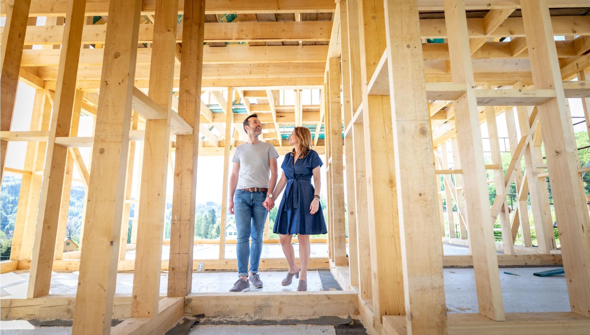 couple on construction site
